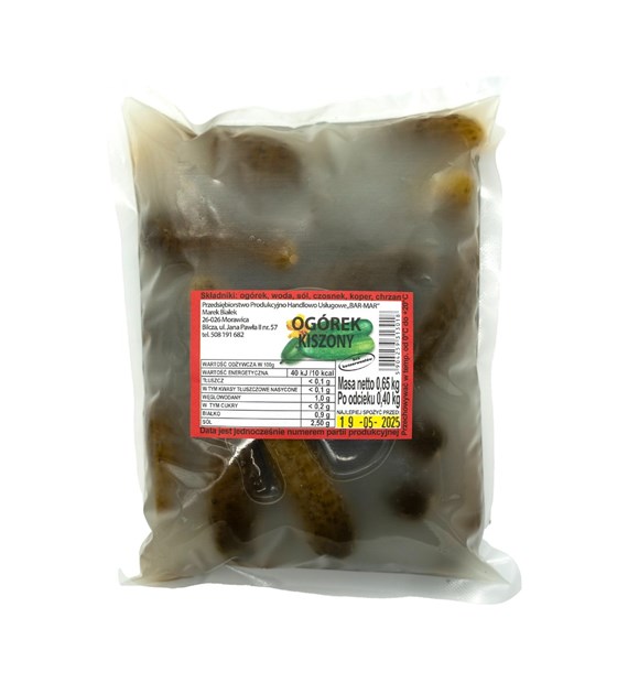 BAR-MAR Ogórki kiszone 400g