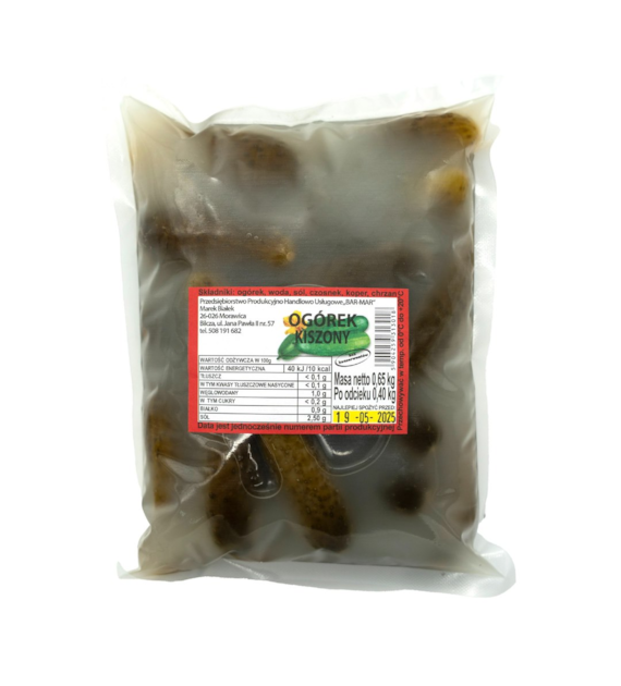 BAR-MAR Ogórki kiszone 400g