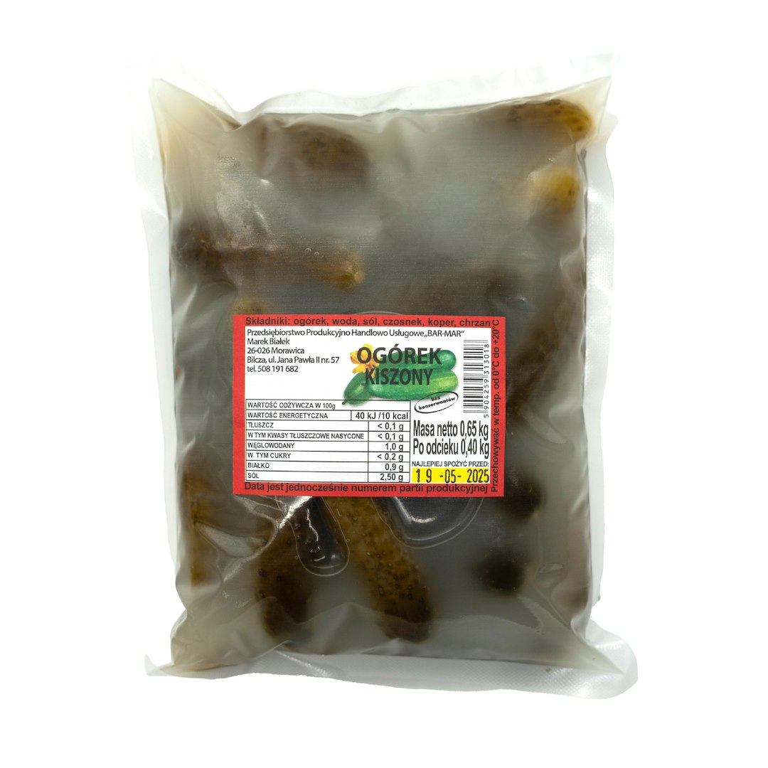 BAR-MAR Ogórki kiszone 400g