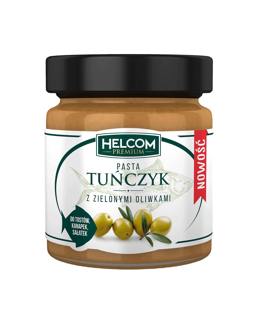 HELCOM Pasta rybna tuńczyk z oliwkami 180g