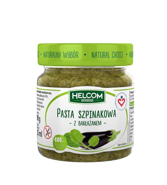 HELCOM Pasta szpinakowa z bakłażanem 190g