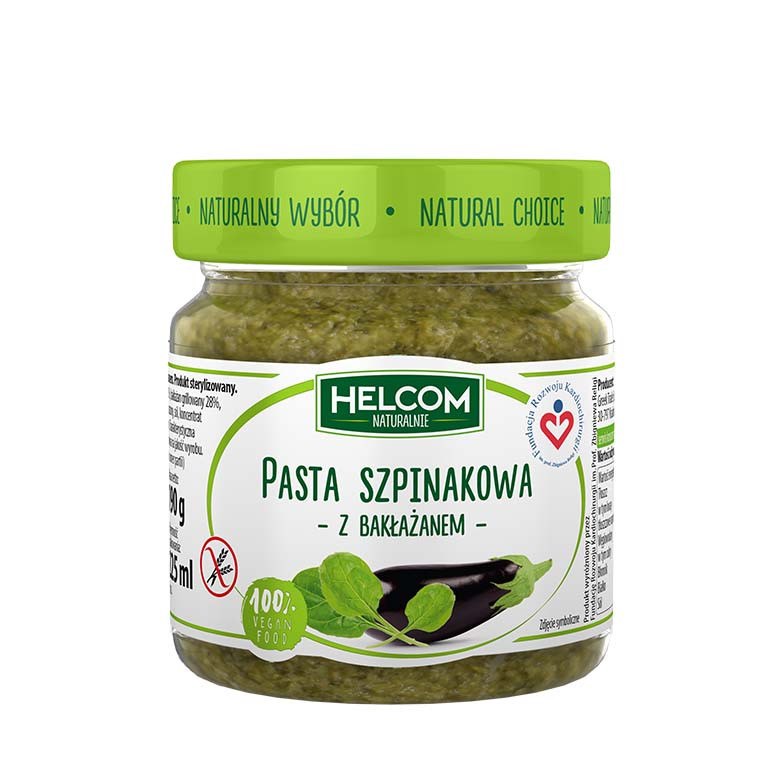 HELCOM Pasta szpinakowa z bakłażanem 190g