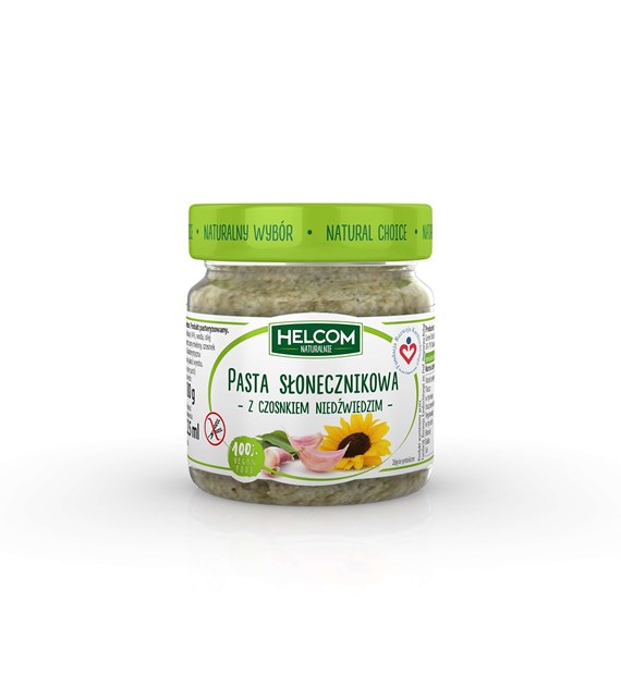 HELCOM Pasta ze słonecznika z czosnkiem niedź 180g