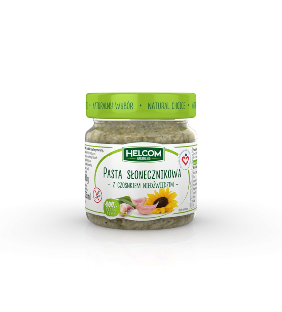 HELCOM Pasta ze słonecznika z czosnkiem niedź 180g