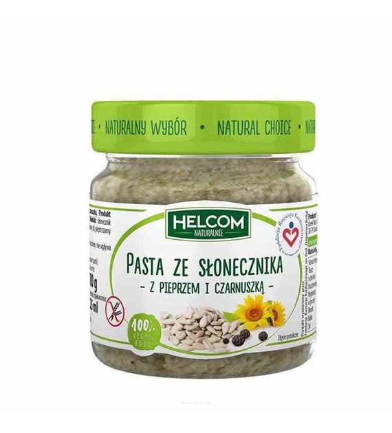 HELCOM Pasta ze słonecznika z pieprz. i czar. 180g