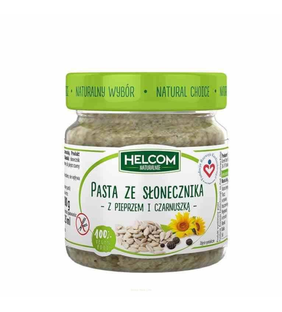 HELCOM Pasta ze słonecznika z pieprz. i czar. 180g