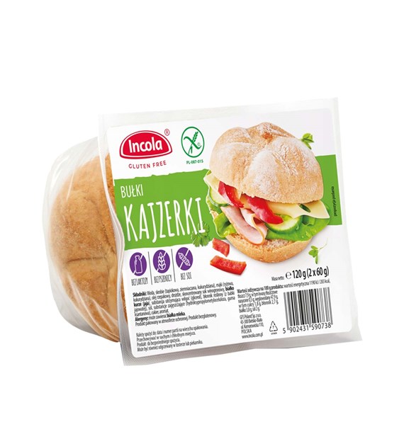 INCOLA Bezglutenowa bułka kajzerka b/g 120g