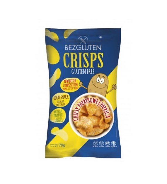BEZGLUTEN Chipsy o smaku paprykowym 70g