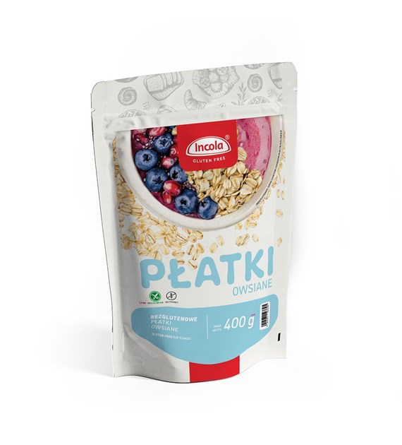 INCOLA Płatki owsiane bezglutenowe b/g 400g