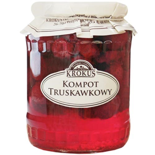 KROKUS Kompot truskawkowy 640g