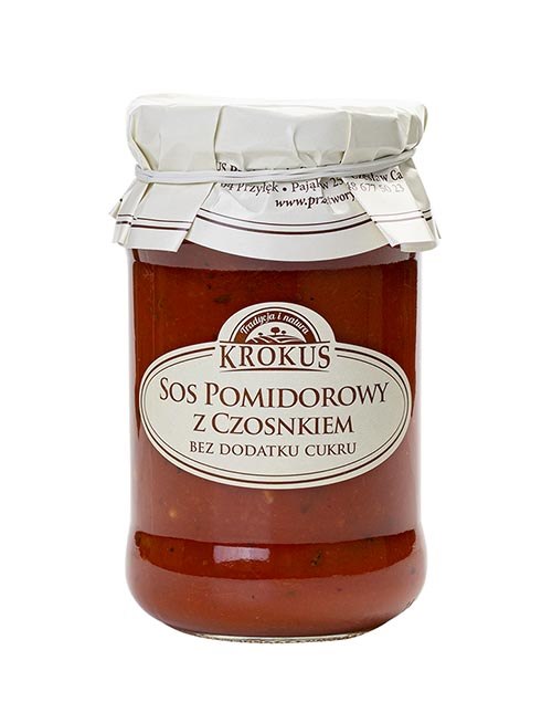 KROKUS Sos pomidorowy z czosnkiem 340g