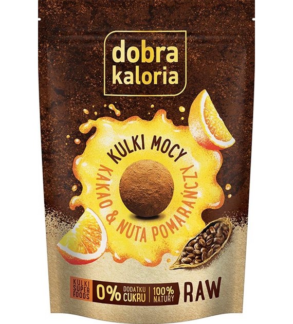 DOBRA KALORIA Kulki kakao nuta pomarańczy 65g