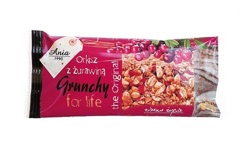 ANIA Baton grunchy orkiszowy z żurawiną 65g