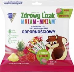 MNIAM-MNIAM Zdrowy Lizak 3 smaki + pierścionek