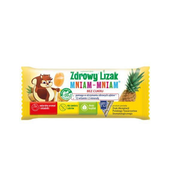 MNIAM-MNIAM Zdrowy Lizak ananas łezka 6g