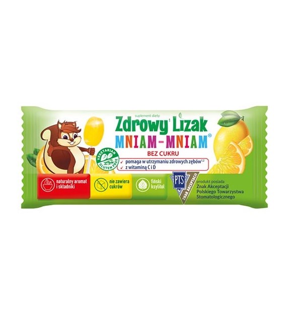 MNIAM-MNIAM Zdrowy Lizak cytryna łezka 6g