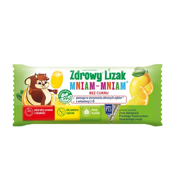 MNIAM-MNIAM Zdrowy Lizak cytryna łezka 6g