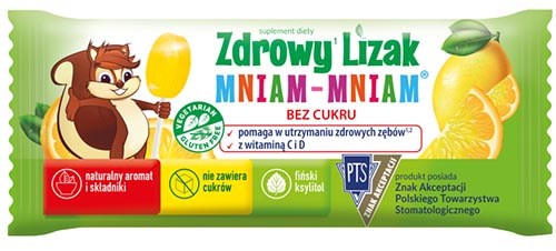 MNIAM-MNIAM Zdrowy Lizak cytryna łezka 6g