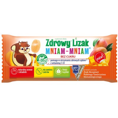 MNIAM-MNIAM Zdrowy Lizak mango łezka 6g