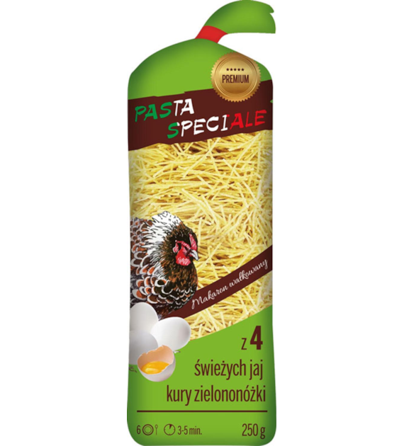 PASTA SPECIALE Nitki z 4jaj kury zielononóżki 250g