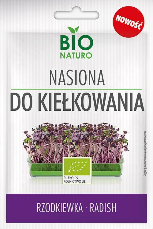 BIONATURO Nasiona do kiełkow Rzodkiewka 25g