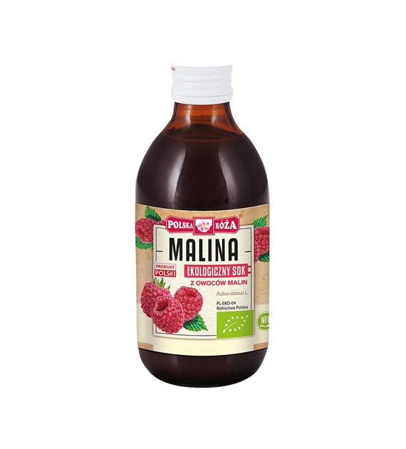POLSKA RÓŻA Ekologiczny sok z malin 250ml