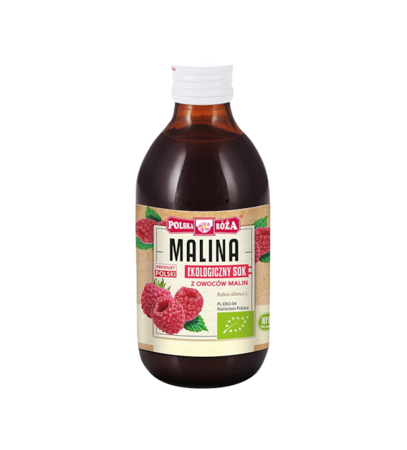 POLSKA RÓŻA Ekologiczny sok z malin 250ml