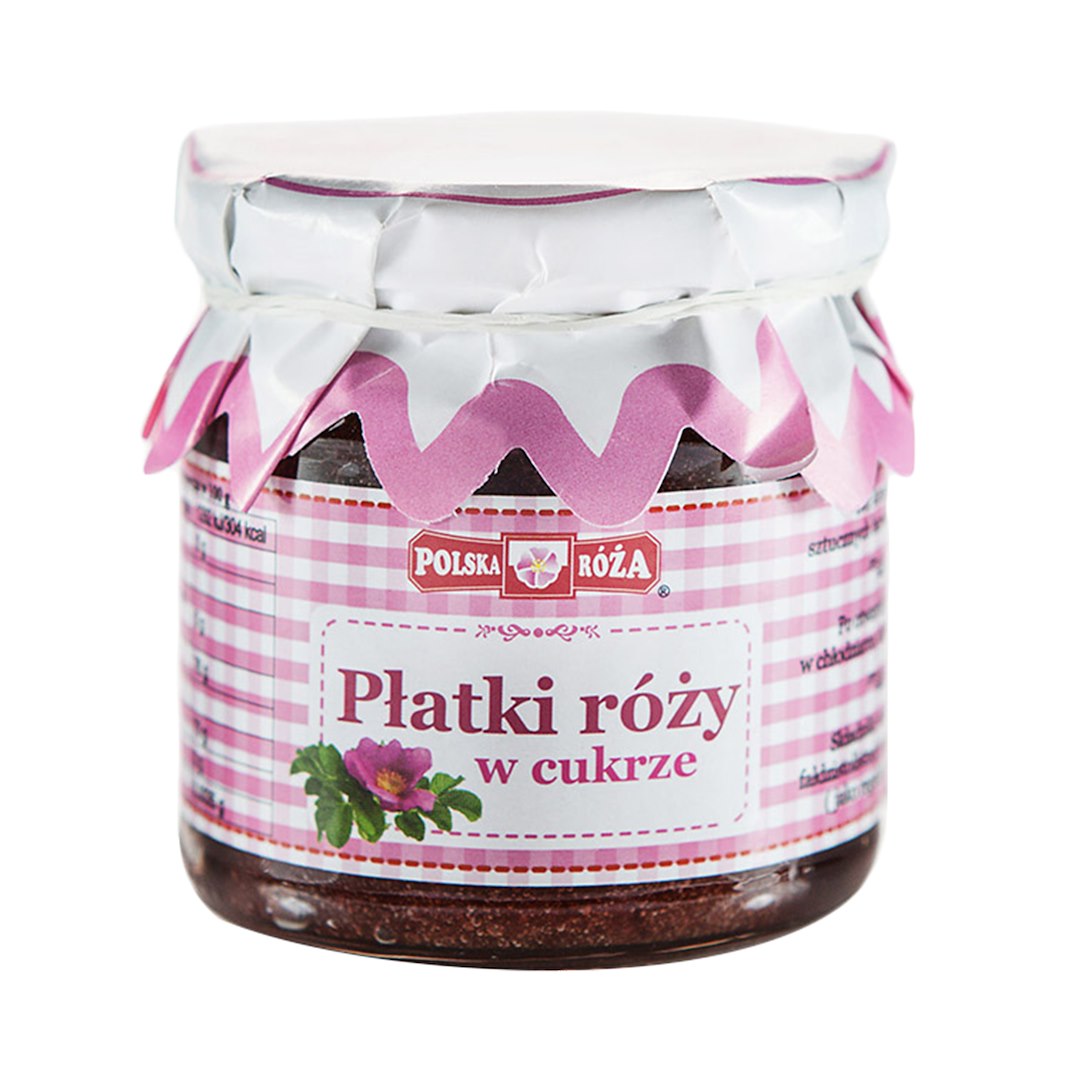 POLSKA RÓŻA Płatki róży w cukrze 220g