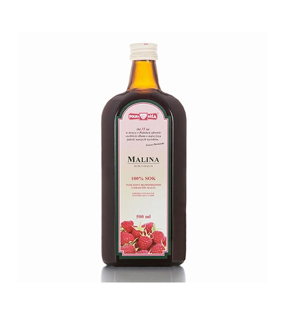 POLSKA RÓŻA Sok z malin 100% 500ml