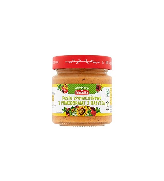 PRIMAVIKA Pasta słonecznikowa z pom. i bazylią160g