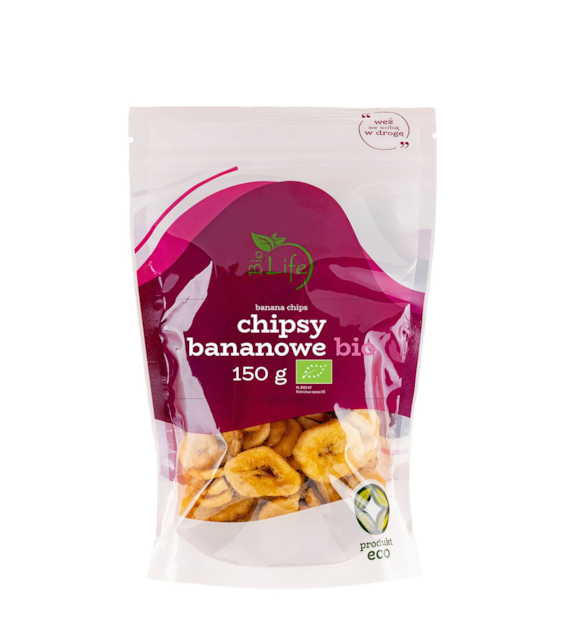 BIOLIFE Chipsy bananowe BIO 150g