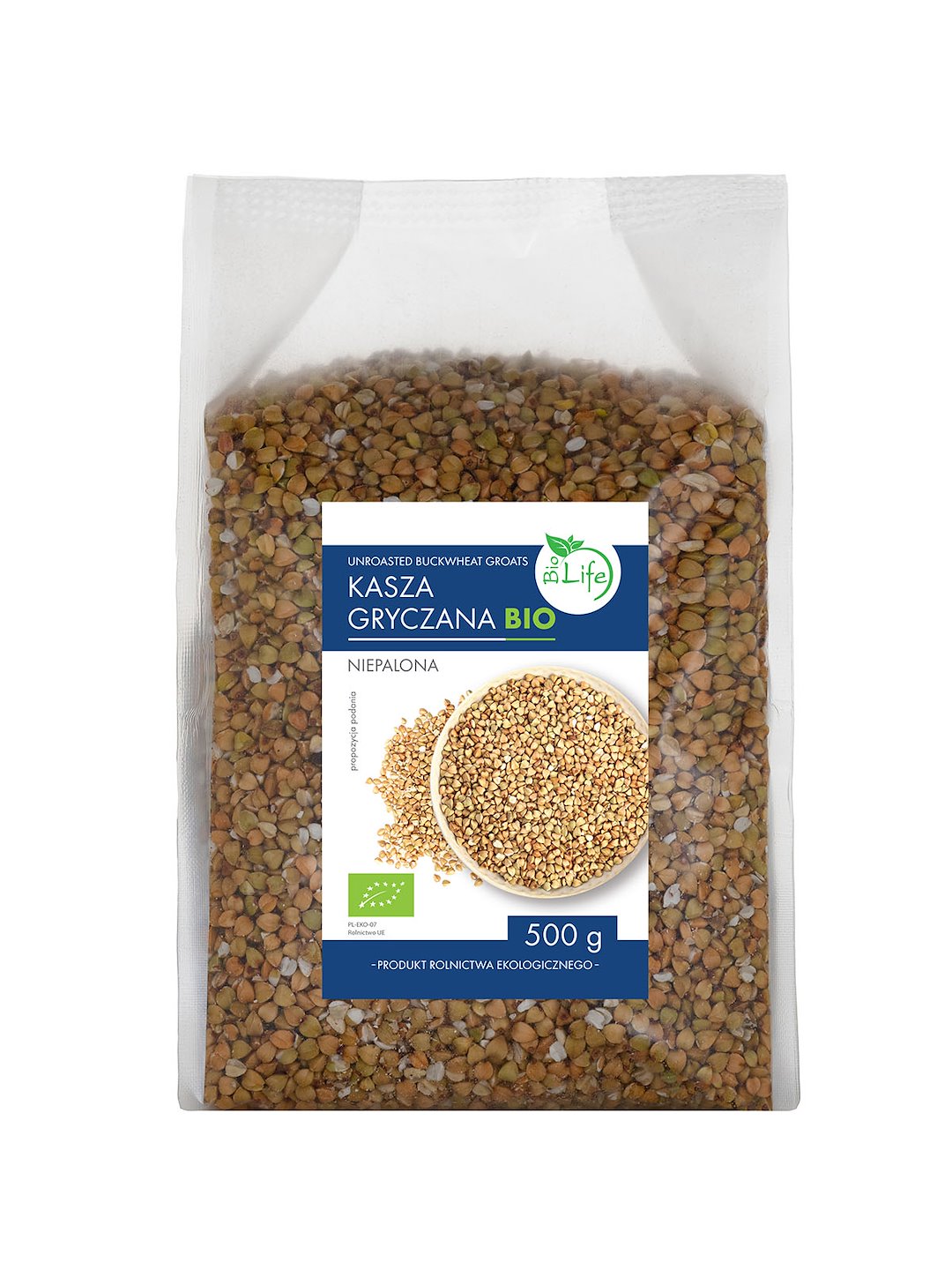 BIOLIFE Kasza gryczana niepalona BIO 500g
