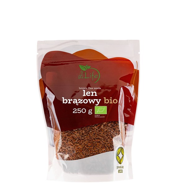 BIOLIFE Len brązowy BIO 250g