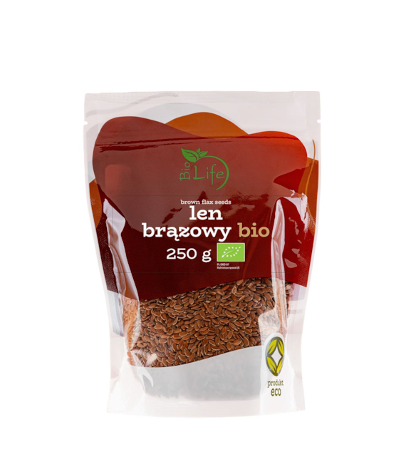 BIOLIFE Len brązowy BIO 250g