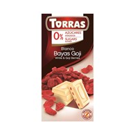 TORRAS Czekolada biała z jagodami goji b/c 75g