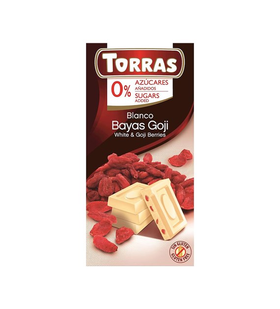 TORRAS Czekolada biała z jagodami goji b/c 75g