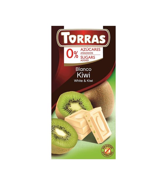 TORRAS Czekolada biała z kiwi b/c 75g