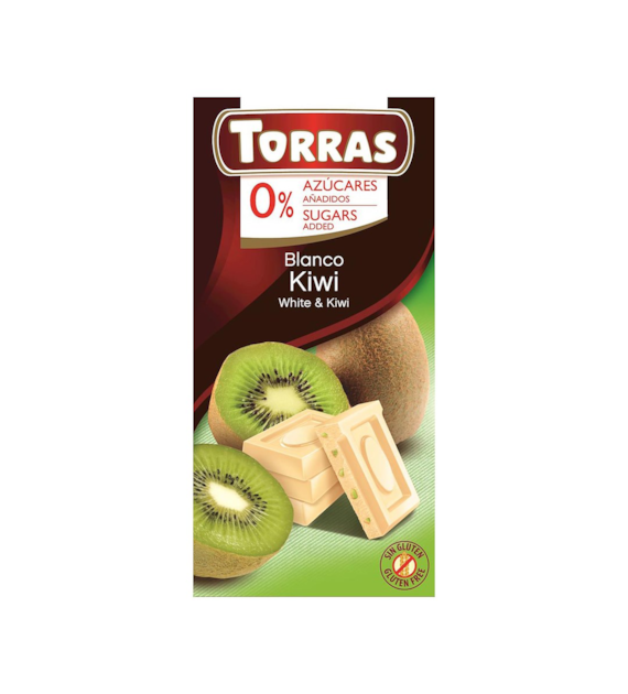 TORRAS Czekolada biała z kiwi b/c 75g