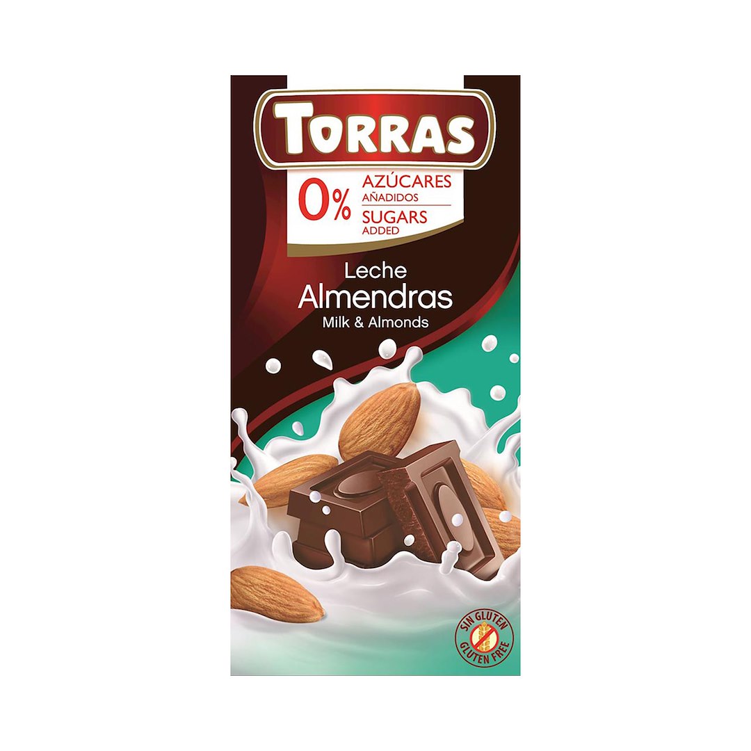 TORRAS Czekolada mleczna z migdałami b/c 75g