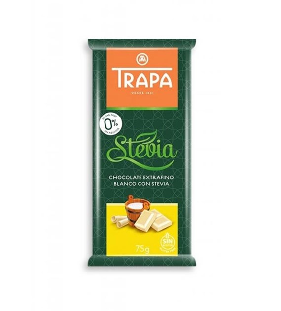 TRAPA Czekolada biała ze stewią b/c 75g