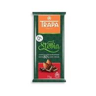 TRAPA Czekolada gorzka 80% kakao ze stewią b/c 75g