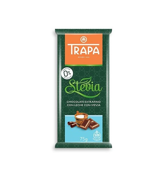 TRAPA Czekolada mleczna ze stewią b/c 75g