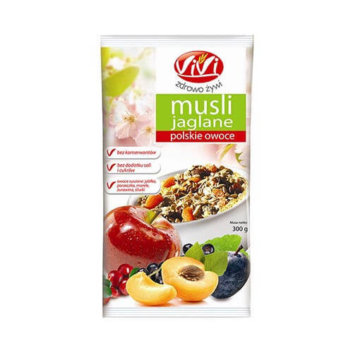 VIVI Musli jaglane polskie owoce 300g