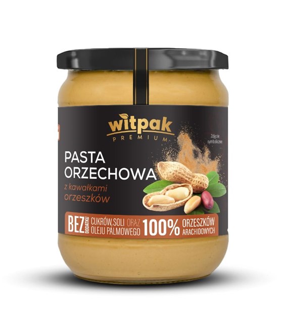 WITPAK Pasta orzechowa z kawałkami orzeszków 470g