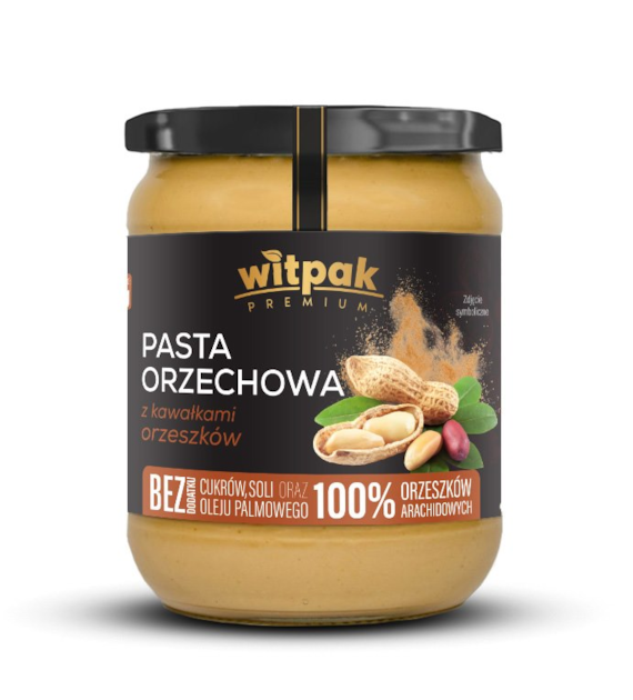 WITPAK Pasta orzechowa z kawałkami orzeszków 470g
