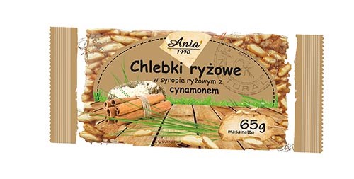 ANIA Chlebki ryżowe cynamon. w syr. ryżowym 65g