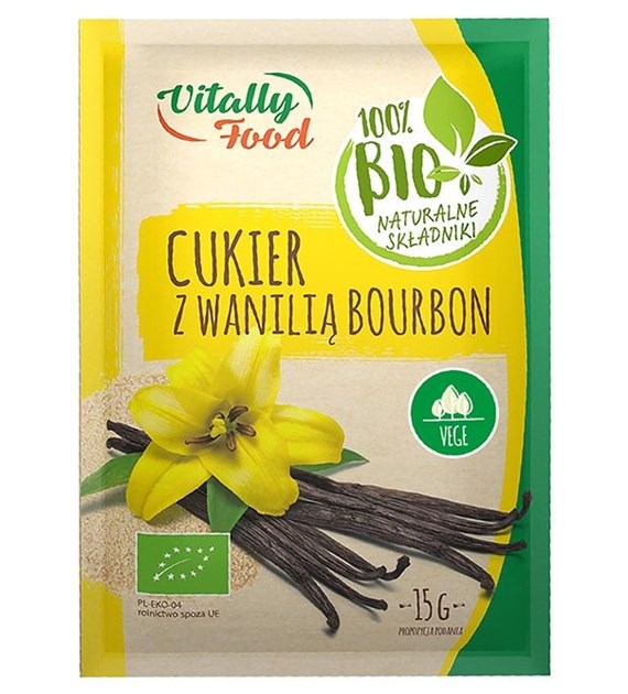VITALLY FOOD Cukier z wanilią burbon BIO 15g