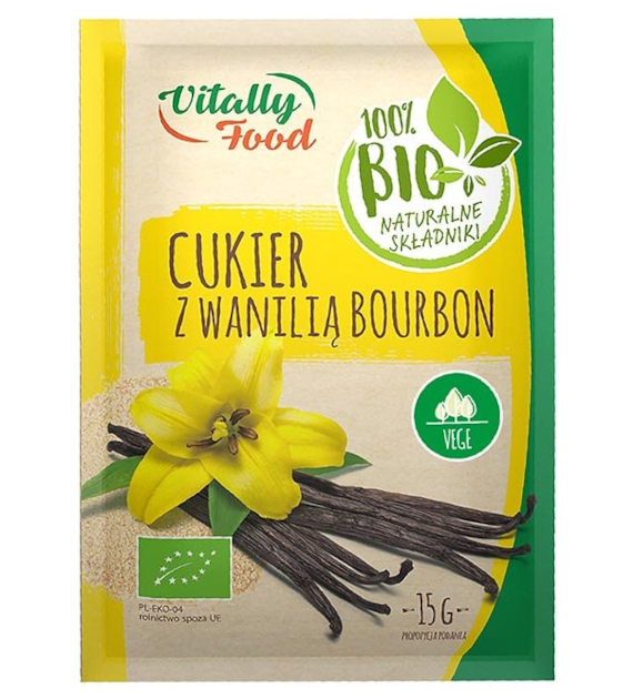VITALLY FOOD Cukier z wanilią burbon BIO 15g