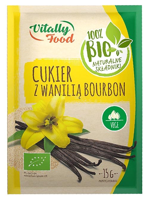 VITALLY FOOD Cukier z wanilią burbon BIO 15g