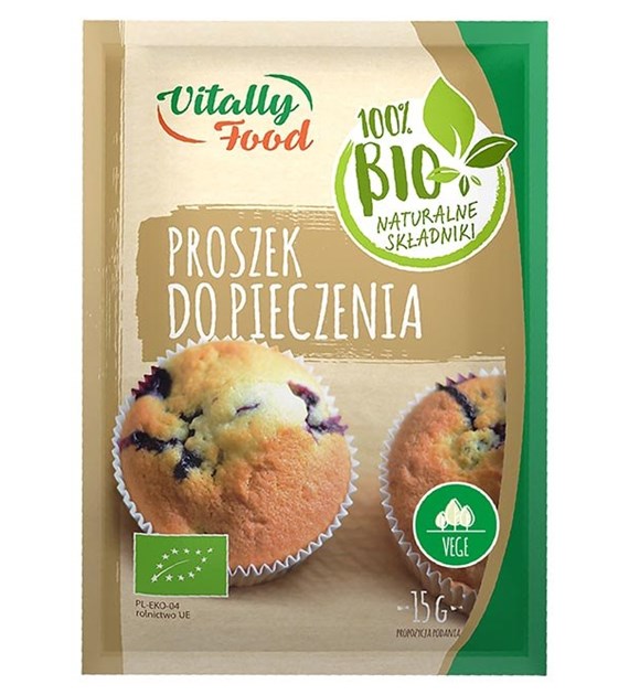 VITALLY FOOD Proszek do pieczenia BIO 15g